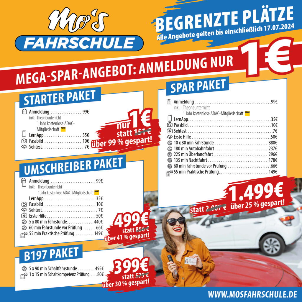 Mega-Spar-Angebot: Anmeldung für nur 1€